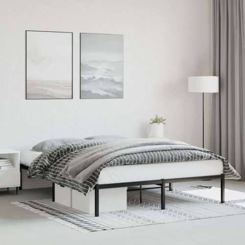 Metalni okvir za krevet crni 160x200 cm - Crna 160 x 200 cm Cijena