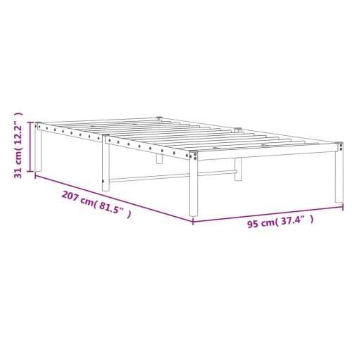 Metalni okvir za krevet bijeli 90x200 cm - Bijela 90 x 200 cm Cijena