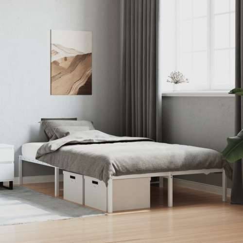 Metalni okvir za krevet bijeli 120 x 190 cm - Bijela 120 x 190 cm Cijena