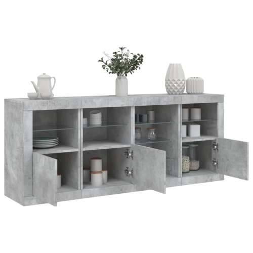 Komoda s LED svjetlima siva boja betona 164 x 37 x 67 cm - Beton siva 1 Cijena