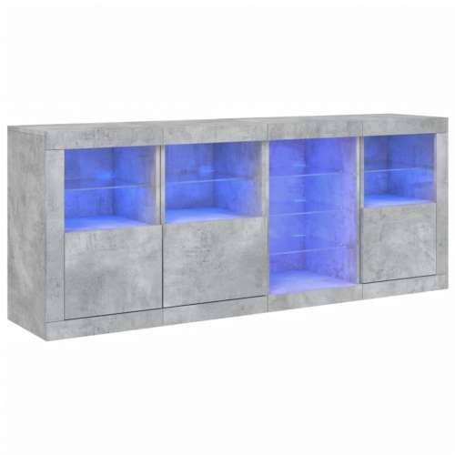 Komoda s LED svjetlima siva boja betona 164 x 37 x 67 cm - Beton siva 1 Cijena