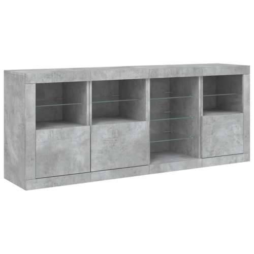 Komoda s LED svjetlima siva boja betona 164 x 37 x 67 cm - Beton siva 1 Cijena