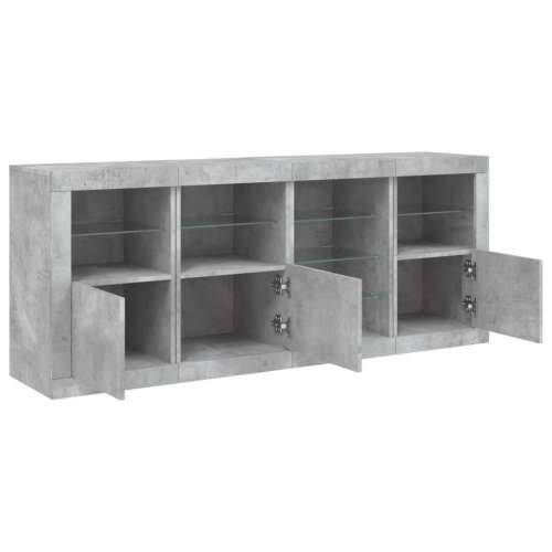 Komoda s LED svjetlima siva boja betona 164 x 37 x 67 cm - Beton siva 1 Cijena