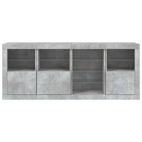Komoda s LED svjetlima siva boja betona 164 x 37 x 67 cm - Beton siva 1 Cijena