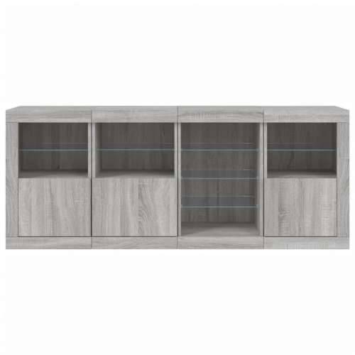 Komoda s LED svjetlima boja sivog hrasta 164 x 37 x 67 cm - Sivi hrast sonoma 1 Cijena