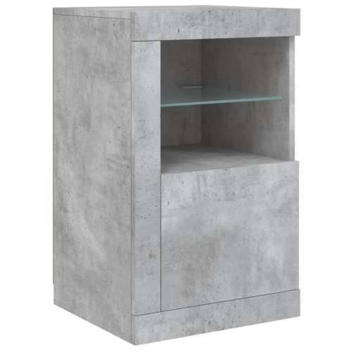 Komoda s LED svjetlima siva boja betona 123x37x67 cm - Beton siva 1 Cijena