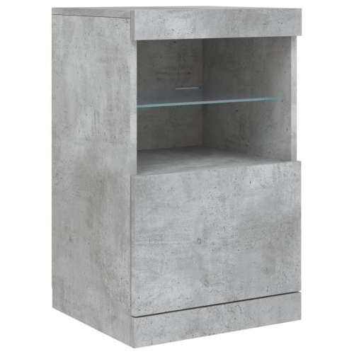 Komoda s LED svjetlima siva boja betona 123x37x67 cm - Beton siva 1 Cijena