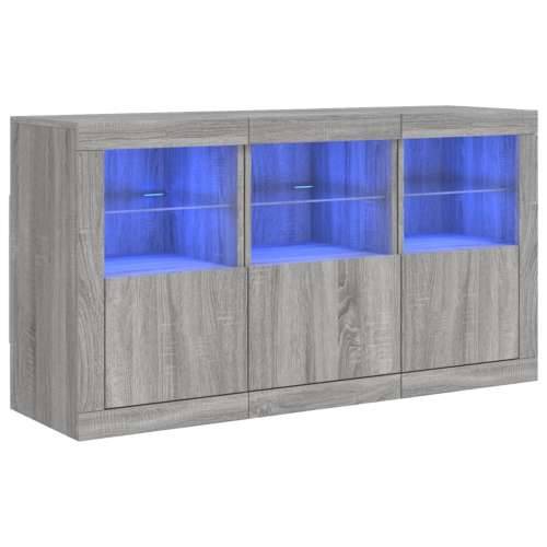 Komoda s LED svjetlima boja sivog hrasta 123x37x67 cm - Sivi hrast sonoma 1 Cijena