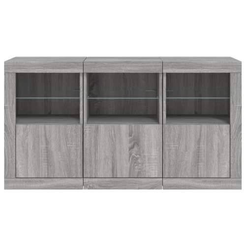 Komoda s LED svjetlima boja sivog hrasta 123x37x67 cm - Sivi hrast sonoma 1 Cijena