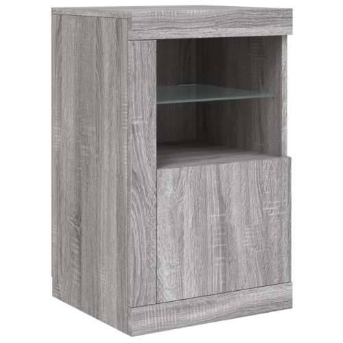 Komoda s LED svjetlima boja sivog hrasta 123x37x67 cm - Sivi hrast sonoma 1 Cijena