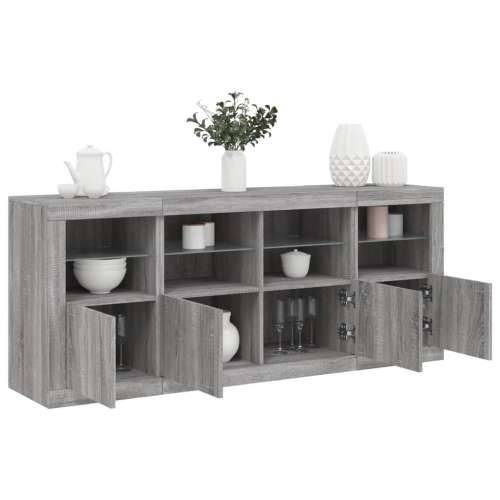 Komoda s LED svjetlima boja sivog hrasta 163x37x67 cm - Sivi hrast sonoma 1 Cijena