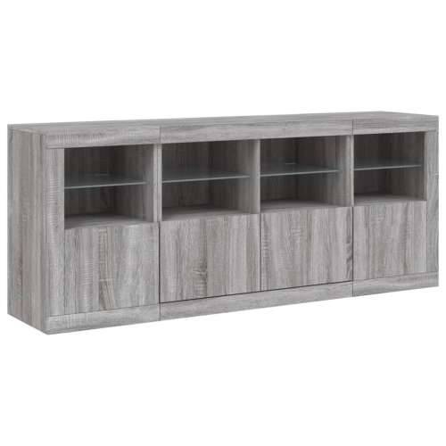 Komoda s LED svjetlima boja sivog hrasta 163x37x67 cm - Sivi hrast sonoma 1 Cijena