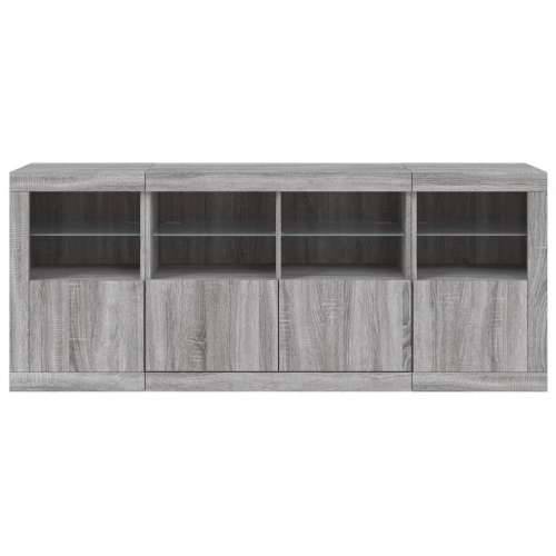 Komoda s LED svjetlima boja sivog hrasta 163x37x67 cm - Sivi hrast sonoma 1 Cijena
