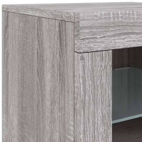 Komoda s LED svjetlima boja sivog hrasta 163x37x67 cm - Sivi hrast sonoma 1 Cijena