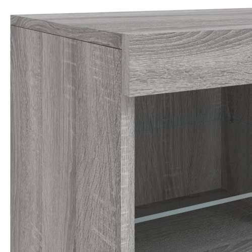 Komoda s LED svjetlima boja sivog hrasta 163x37x67 cm - Sivi hrast sonoma 1 Cijena