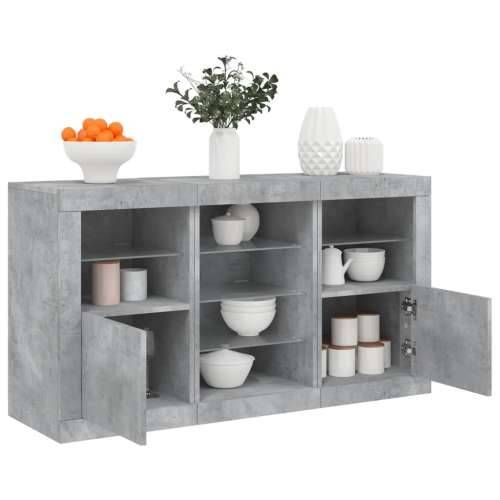 Komoda s LED svjetlima siva boja betona 123x37x67 cm - Beton siva 1 Cijena