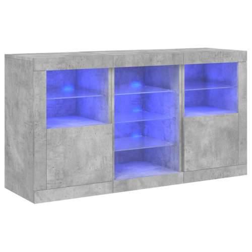 Komoda s LED svjetlima siva boja betona 123x37x67 cm - Beton siva 1 Cijena