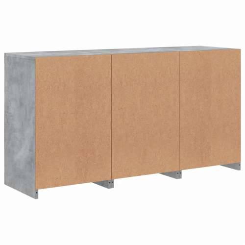 Komoda s LED svjetlima siva boja betona 123x37x67 cm - Beton siva 1 Cijena