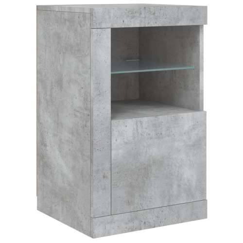 Komoda s LED svjetlima siva boja betona 123x37x67 cm - Beton siva 1 Cijena