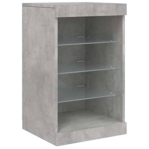 Komoda s LED svjetlima siva boja betona 123x37x67 cm - Beton siva 1 Cijena