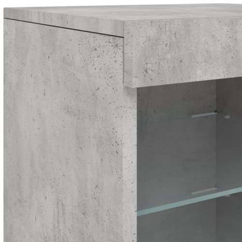 Komoda s LED svjetlima siva boja betona 123x37x67 cm - Beton siva 1 Cijena