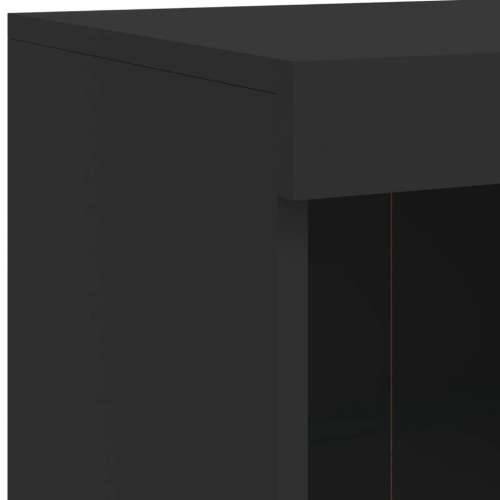 Komoda s LED svjetlima crna 202x37x100 cm - Crna 1 Cijena