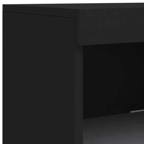 Komoda s LED svjetlima crna 202x37x100 cm - Crna 1 Cijena