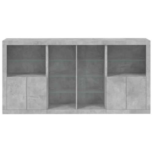 Komoda s LED svjetlima siva boja betona 202x37x100 cm - Beton siva 1 Cijena