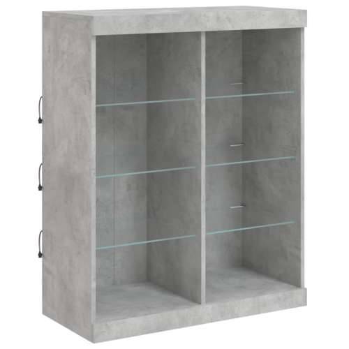 Komoda s LED svjetlima siva boja betona 202x37x100 cm - Beton siva 1 Cijena