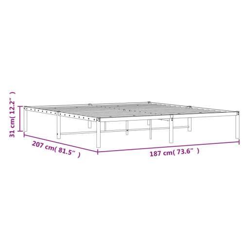 Metalni okvir za krevet crni 180x200 cm - Crna 180 x 200 cm Cijena