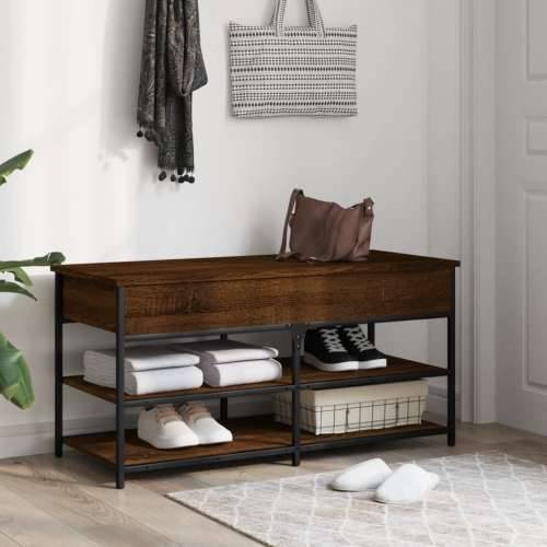 Klupa za cipele smeđa boja hrasta 100x42,5x50 cm drvena - Smeđi hrast 100 x 42.5 x 50 cm Cijena