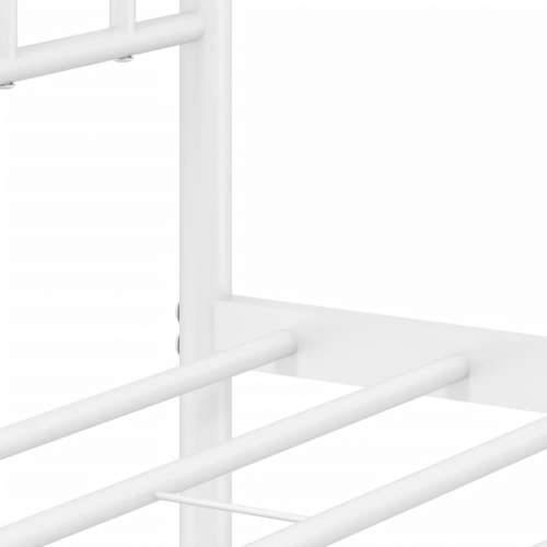 Metalni okvir za krevet s uzglavljem bijeli 135x190 cm - Bijela 135 x 190 cm s uzglavljem Cijena