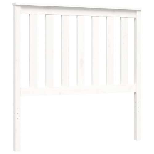 Okvir za krevet s uzglavljem crni 100x200 cm od masivnog drva - Bijela 100 x 200 cm Cijena