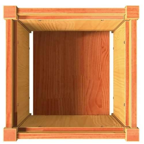 Vrtna sadilica voštano smeđe boje 40 x 40 x 40 cm od borovine - Smeđi bor 1 Cijena