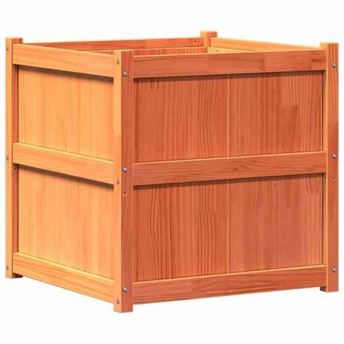 Vrtna sadilica voštano smeđe boje 70 x 70 x 70 cm od borovine - Smeđa 1 Cijena
