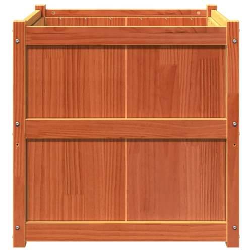 Vrtna sadilica voštano smeđe boje 70 x 70 x 70 cm od borovine - Smeđa 1 Cijena