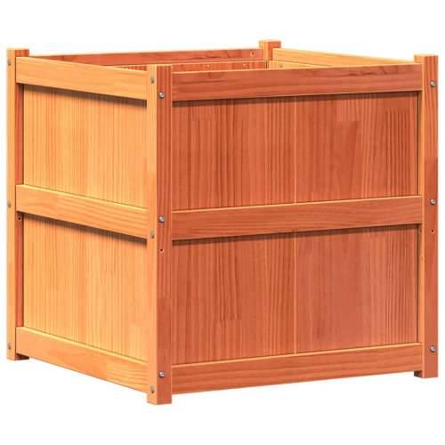 Vrtna sadilica voštano smeđe boje 70 x 70 x 70 cm od borovine - Smeđa 1 Cijena