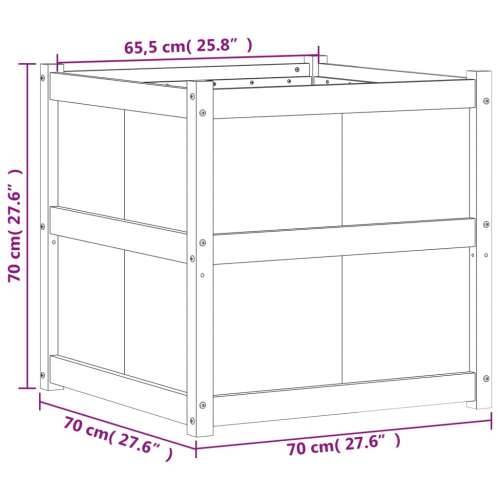 Vrtna sadilica voštano smeđe boje 70 x 70 x 70 cm od borovine - Smeđa 1 Cijena