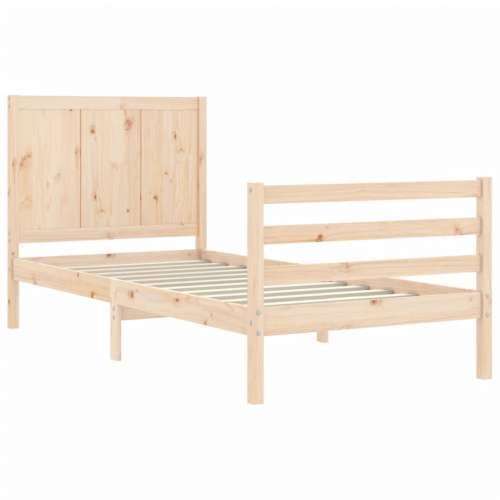 Okvir za krevet s uzglavljem 100x200 cm od masivnog drva - Prirodna 100 x 200 cm Cijena
