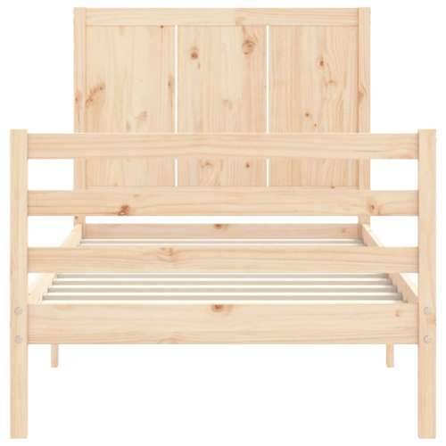 Okvir za krevet s uzglavljem 100x200 cm od masivnog drva - Prirodna 100 x 200 cm Cijena