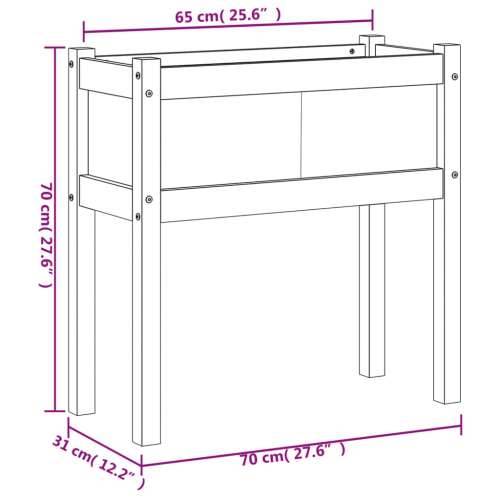 Vrtna sadilica s nogama voštano smeđa 70x31x70 cm od borovine - Smeđi bor 1 Cijena