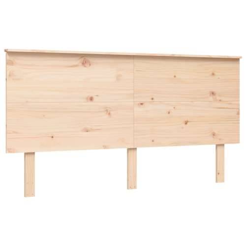 Okvir kreveta s uzglavljem veliki bračni od masivnog drva - Prirodna 150 x 200 cm Cijena