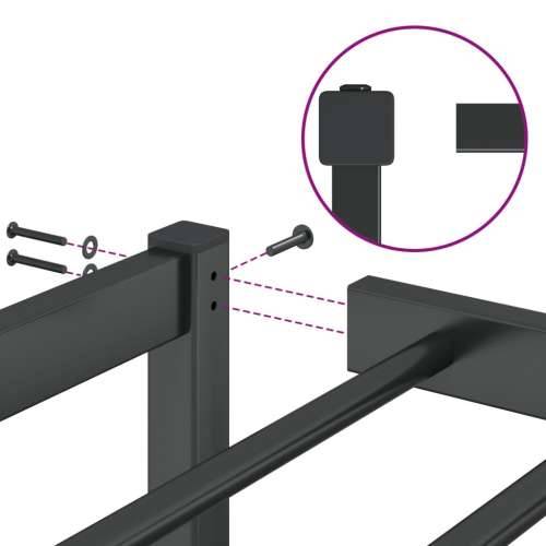 Metalni okvir za krevet crni 75 x 190 cm - Crna 75 x 190 cm Cijena