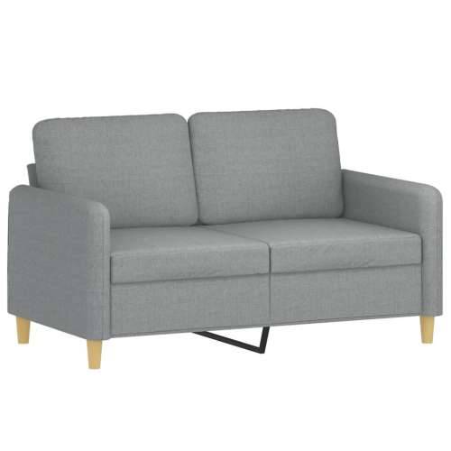Dvosjed s ukrasnim jastucima svjetlosivi 120 cm od tkanine - Svjetlosiva 120 cm Cijena