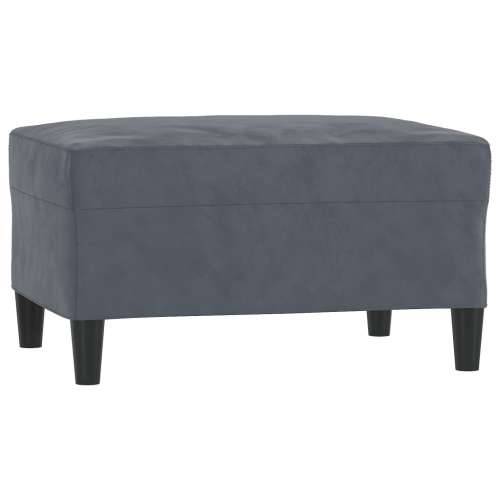 3-dijelni set sofa s jastucima tamnosivi baršunasti - Tamno siva s jastučićima i tabureom Cijena