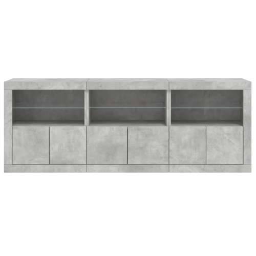 Komoda s LED svjetlima siva boja betona 181,5x37x67 cm - Beton siva 1 Cijena