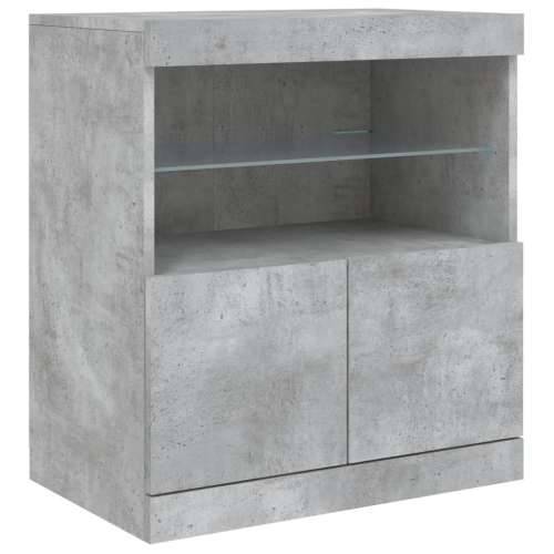 Komoda s LED svjetlima siva boja betona 181,5x37x67 cm - Beton siva 1 Cijena