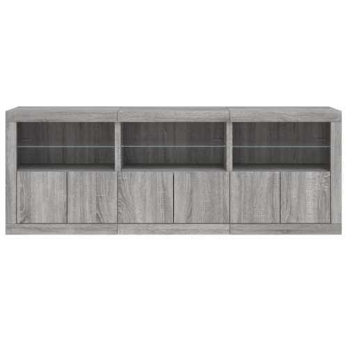 Komoda s LED svjetlima boja sivog hrasta 181,5x37x67 cm - Sivi hrast sonoma 1 Cijena