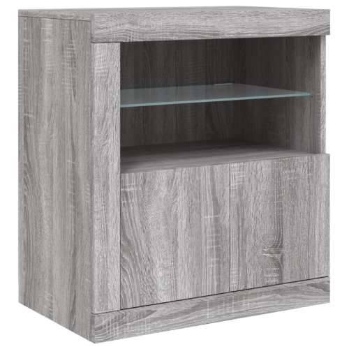 Komoda s LED svjetlima boja sivog hrasta 181,5x37x67 cm - Sivi hrast sonoma 1 Cijena