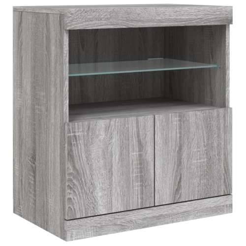 Komoda s LED svjetlima boja sivog hrasta 181,5x37x67 cm - Sivi hrast sonoma 1 Cijena